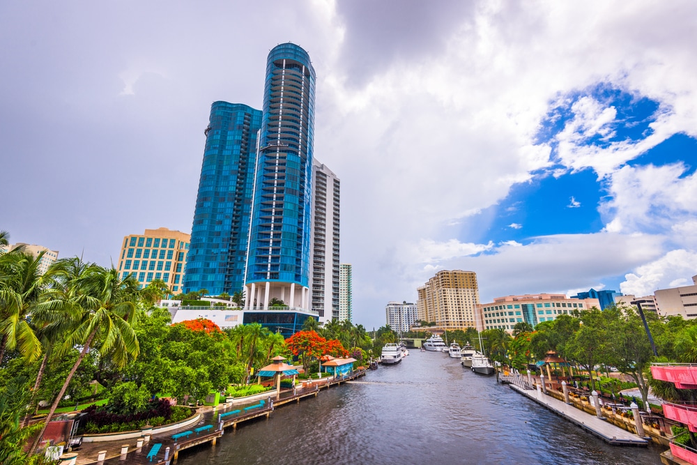 Fort,Lauderdale,,Florida,,Usa,Cityscape,At,The,Riverwalk.